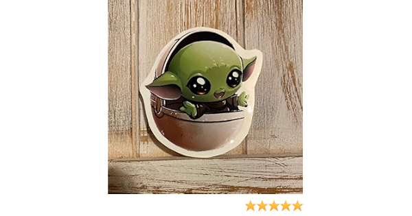 Amazon Com Baby Yoda Sticker Mandalorian Inspired Sticker Baby Yoda Baby Yoda Decal Handmade Products