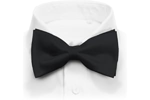 Mens Classic Pre-Tied Formal Bow Tie Tuxedo Bowtie Adjustable, Platinum Hanger