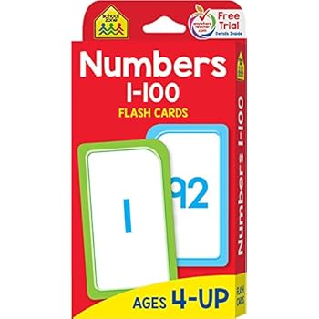 School Zone - Numbers 1-100 Flash Cards - Ages 4 and Up, Numbers 1-100, Counting, Skip Counting, and More School Zone - Numbers 1-100 Flash Cards - Ages 4 and Up, Numbers 1-100, Counting, Skip Counting, and More