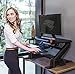 EUREKA ERGONOMIC V1 Sit to Stand Desk Converter, 36'' Height Adjustable Standing Desk Converters Desktop Stand Computer Workstation Home Office Computer Desk - Black