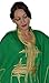 Moroccan Caftans Women Malakia Hand Made with Gold Embroidery Long Length One Size Green