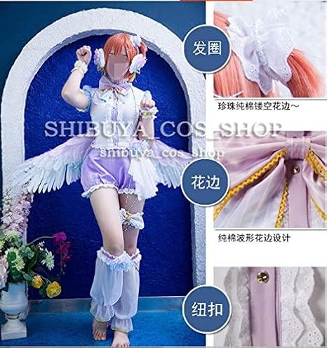 Amazon コスプレ衣装 ラブライブ ホワイトバレンタインデー 星空凛 天使版 髪飾り 羽付 オーダーサイズ可能 コスプレ 仮装 通販