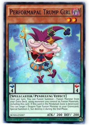 Amazon Com Yu Gi Oh Performapal Trump Girl Bosh En007 Breakers Of Shadow 1st Edition Common Toys Games