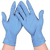 KOMI 100Pcs Disposable Nitrile Gloves for Exam Gloves Powder Free Kitchen Food Safety Cleaning