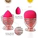 2 Pcs Sponge Holder, Rose Gold Sponge Drying Rack, (Beauty Sponge included) Blender Sponge Drying Stand, (Rose-Gold & Silver)