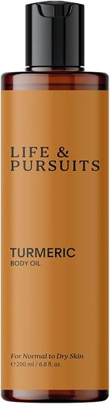 Life & Pursuits Turmeric Body Oil 200ml Natural Ayurvedic Vitamin E Almond view 1