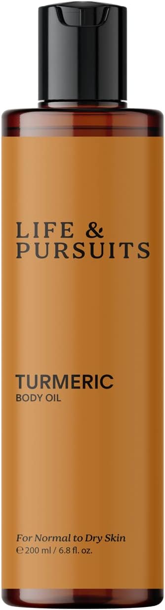 Life & Pursuits Turmeric Body Oil 200ml Natural Ayurvedic Vitamin E Almond