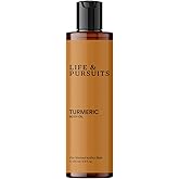 Life & Pursuits Turmeric Body Oil - Ayurvedic Natural Body Massage Oil with Vitamin E, Coconut Oil, Almond & Squalane| Reduces Dark Spots, Brightens Skin (6.8 Fl Oz (1Pack))