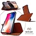 Dreem Fibonacci 2-in-1 Wallet Case for Apple iPhone Xs Max - Luxury Vegan Leather, Magnetic Detachable Shockproof Phone Case, RFID Card Protection, 2-Way Flip Stand - Caramel