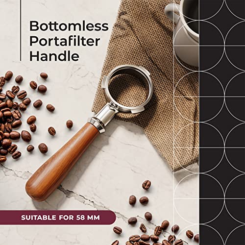 Mueller Bottomless Portafilter Handle Barista Tool, Compatible with