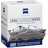 Zeiss Pre-Moistened Lens Cleaning Wipes - Cleans Without Streaks for Eyeglasses and Sunglasses - (200 Count)