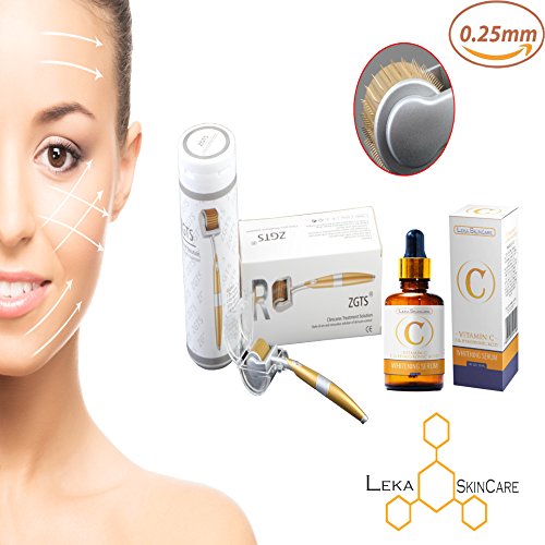 Derma roller kit, vitamin c, e and hyaluronic acid kit,…