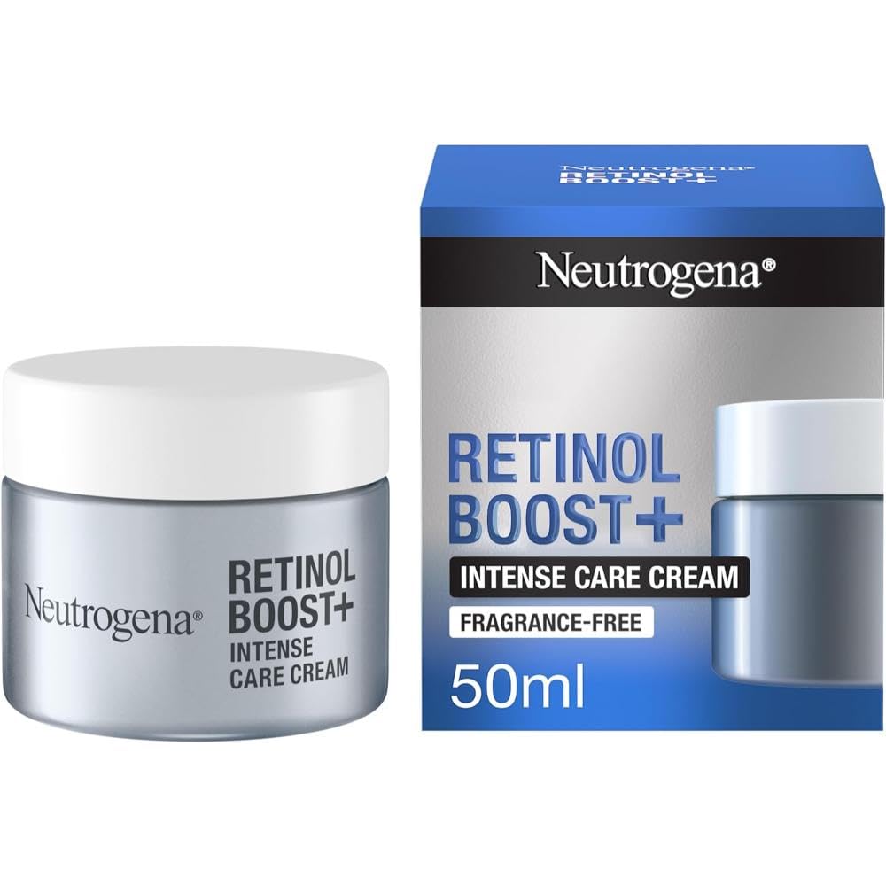 Neutrogena Retinol Boost+ Intense Care Cream (1 x 50ml), Face Cream with Retinol and Hyaluronic Acid, Intensely Hydrates and Moisturises Skin, Prevents Visible Signs of Ageing, For Smoother Skin