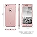 MYRIANN 111 iPhone 7 Case, Ultra Thin Full Body Coverage Protection Hard Slim Case with Tempered Glass Screen Protector - Rose Gold