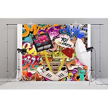 Menggege Photography Backdrop Hip Hop 80 S 90 S Themed Party