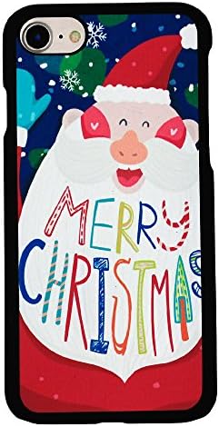 iPhone 8 Glow Fluorescence in the Dark Case / iphone 7 Black Cover Bumper Anti-Scratch Cover Santa Clause for iPhone 7 4.7-Inch (santa)