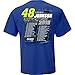 Jimmie Johnson 2018 Monster Energy NASCAR Cup Series Schedule T-Shirt (XLarge)