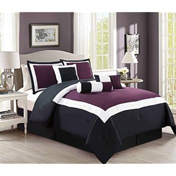 Amazon.com: 7 Piece Oversize Purple / Black / White Color
