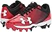 Under Armour Boys Leadoff Low Jr. RM Baseball Shoe, Black (061)/Red, Little Kid 13 US