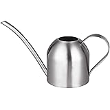 IMEEA Small Watering Can for Indoor Plants Stainless Steel Bonsai Watering can Mini Metal Watering Can (15oz/450ml)