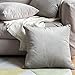 MIULEE Pack of 2 Velvet Soft Solid Decorative Square Throw Pillow Covers Set Cushion Case for Sofa Bedroom Car 16 x 16 Inch 40 x 40 Cm Grey