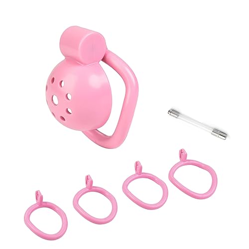Chastity Cage Male Chastity Devices Lock Design Small Penis Cage Cock Cage  BDSM Toys for Couples Sex (Black,Silicone Tube) in Dubai - UAE