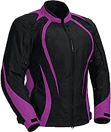 Juicy Trendz Motorcycle Motorbike Biker Cordura Waterproof Textile Jacket Purple Large