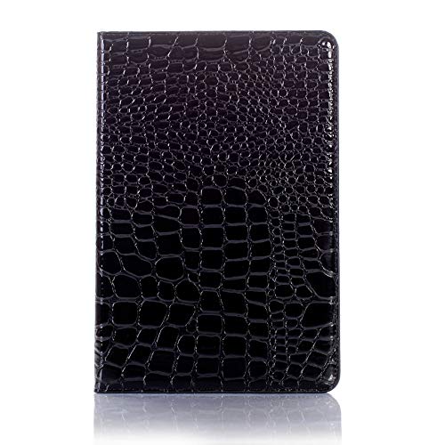 DMaos for iPad Mini 5th/4th Case, Crocodile Reflector Leather Stand Folio Case Smart Cover, Auto Sleep/Wake, Classic Fashion Protector for iPadmini 7.9 inch - Black