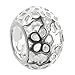 Queenberry Sterling Silver Filigree Daisy Flower Bead for European Charm Bracelets