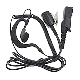 Tenq G Shape Police Earpiece Headset Mic for Motorola Radio Xpr3300 Xpr3500 XIR P6620 XIR P6600 E8600 E8608 Mototrbo