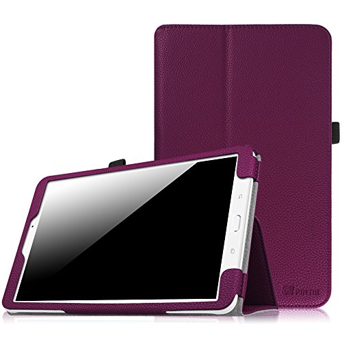 Fintie Samsung Galaxy Tab E 9.6 Case - Slim Fit Premium Vegan Leather Folio Stand Cover for Samsung Tab E / Tab E Nook 9.6-Inch Tablet (SM-T560 / T561 / T565 & SM-T567V Verizon 4G LTE Version), Purple