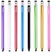 Honsky Cell Phone Stylus, Tablet Stylus for Touch Screens: Universal Slim Long Metal Pencil-Like Stylist Pens, Tablet Pen, Touchscreen Stylus Pen - Bulk, Multi-Colored - Cylinder, Pack of 8