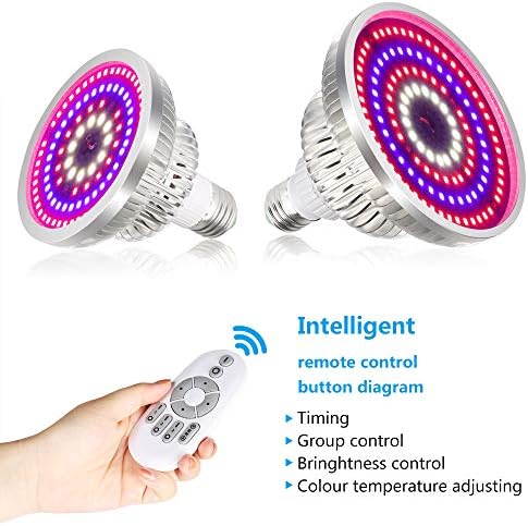(1 Pack) Wireless Remote Control Dimmer for LED Grow Light/Plant Growing Lights/Indoor Grow Lightto, Turn On/Off Timer, Free Dimming, Spectrum Switching