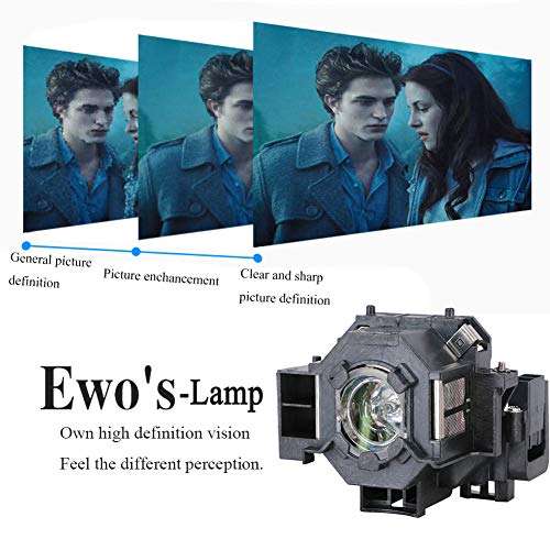 EWO'S ELP42 Replacement Projector Lamp for ELPLP42/V13H010L42 Epson Powerlite 83+ 83C 83 83H 410W 822P 822+ 83V+ EMP-83H EX90 Projector Lamp Bulb Replacement