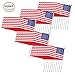 American Flags DB.WOR 50 Pack US Hand Held Stick Flags Patriotic Mini Plastic Stick Round Top Flags Decoration Parades Handheld 5.5*8.3 Inch