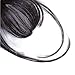 AISI QUEENS Clip in Bangs Hair Extensions Human Hair Air Bangs/Fringe Hairpiece Black Color with Temple Hand Made Tied Bangs for Women