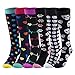 Graduated Compression Socks for Women & Men - 6 Pairs Compression Stockings for Running, Travel, Medical