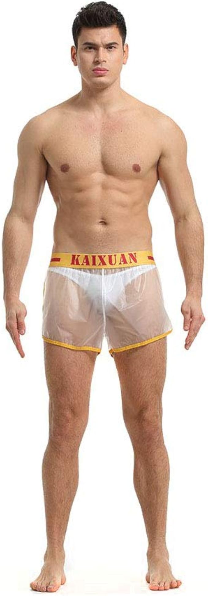 Pantaloncini Da Bagno Uomo TiaoBug Trasparenti In Poliestere Con Rete - Nuovi Con Etichette