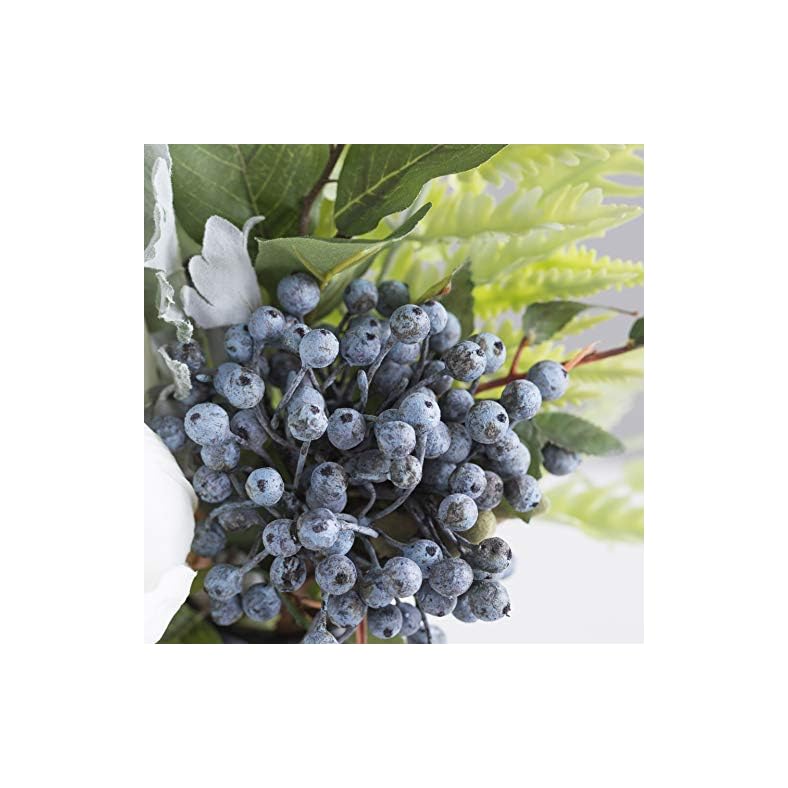 Ins Style Vase with Artificial Flower Set 1 Piece Fake Rose Berry Leaf