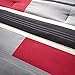 Mi Zone Cozy Comforter Set Geometric Stripes Vibrant Color Design All Season Bedding Matching Shams, Decorative Pillow, Full/Queen, Red/Grey, 4 Piece