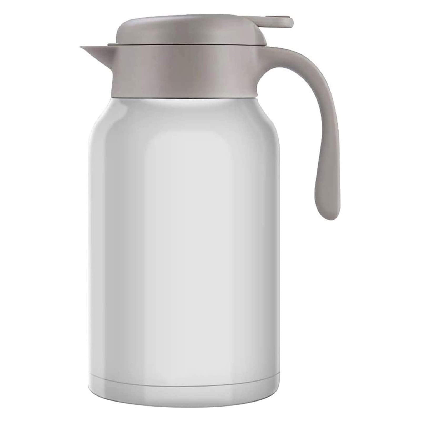 Luvan Thermal Carafe,2L Carafe Jugs with Press Button Top 12+ Hrs Heat&24+ Hrs Cold Retention,for Tea,Beverage Vacuum Flask for Hot &Cold Drinks White /2L — image 1