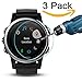 CAVN 3 Pack Screen Protector Compatible with Garmin Fenix 5S/Fenix 5S Plus, Tempered Glass Waterproof High Definition Screen Cover Saver