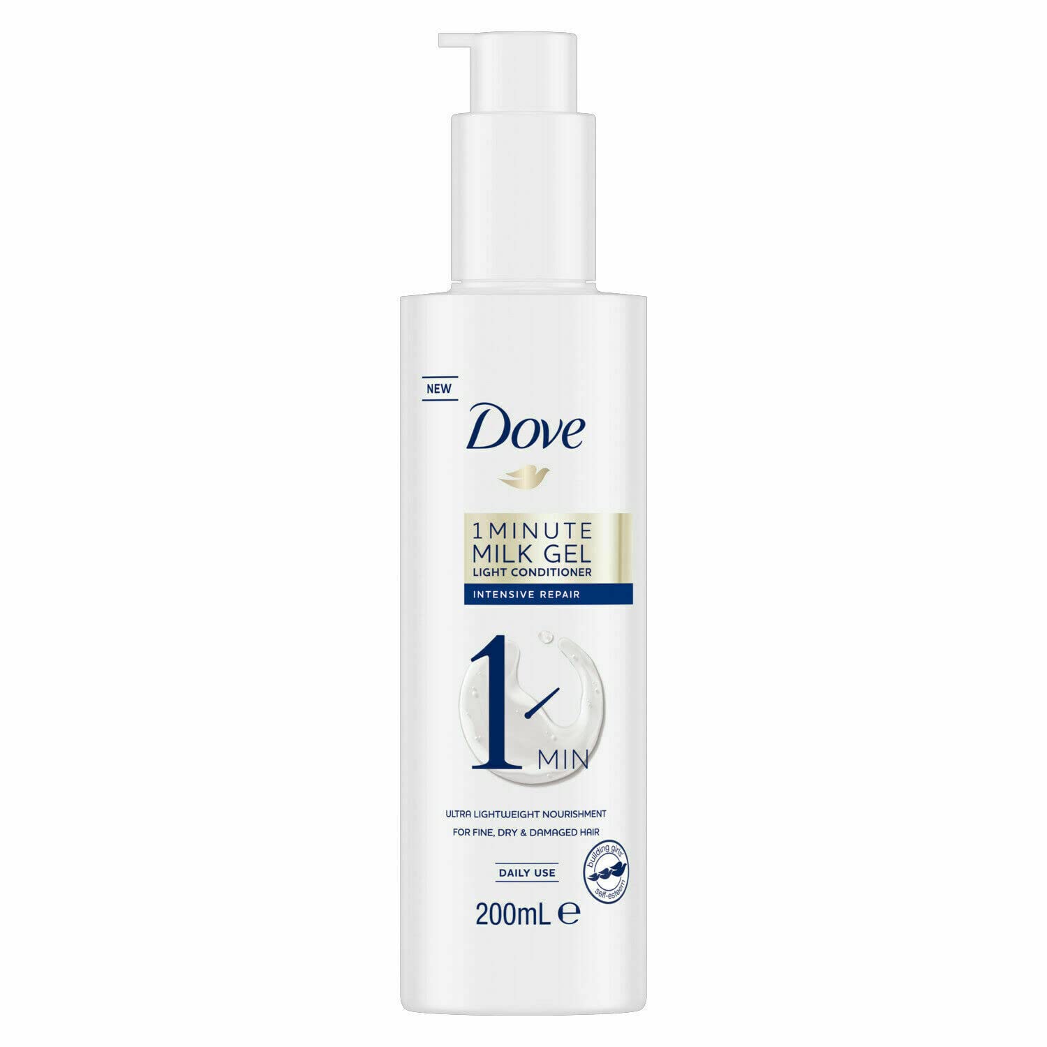 Dove 1 Minute Intensive Repair Milk Gel Light Conditioner 200ml