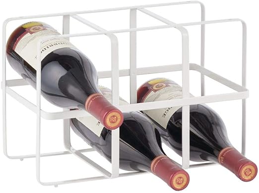 Amazon Com Mdesign Metal Free Standing Wine Rack Storage