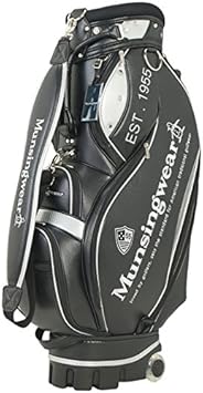 Amazon マンシングウェア メンズ キャディバッグ9型 Mq11 N100 ブラック Munsingwear マンシングウェア クラブケース