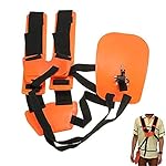 Trimmer Shoulder Strap,Kisstaker Trimmer Harness Strap Double Shoulder Mower Nylon Belt with Easily Adjustable for Brush Cutter Garden Lawn and Camera (with a bracket and box opener)