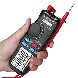 BSIDE ADM92 Pocket Digital Multimeter True RMS Auto-Ranging 6000 Counts DMM Temperature Capacitance Voltage Hz Live Wire Check V-Alert Diode Continuity Ammeter Multi Tester Meter with Back Clip