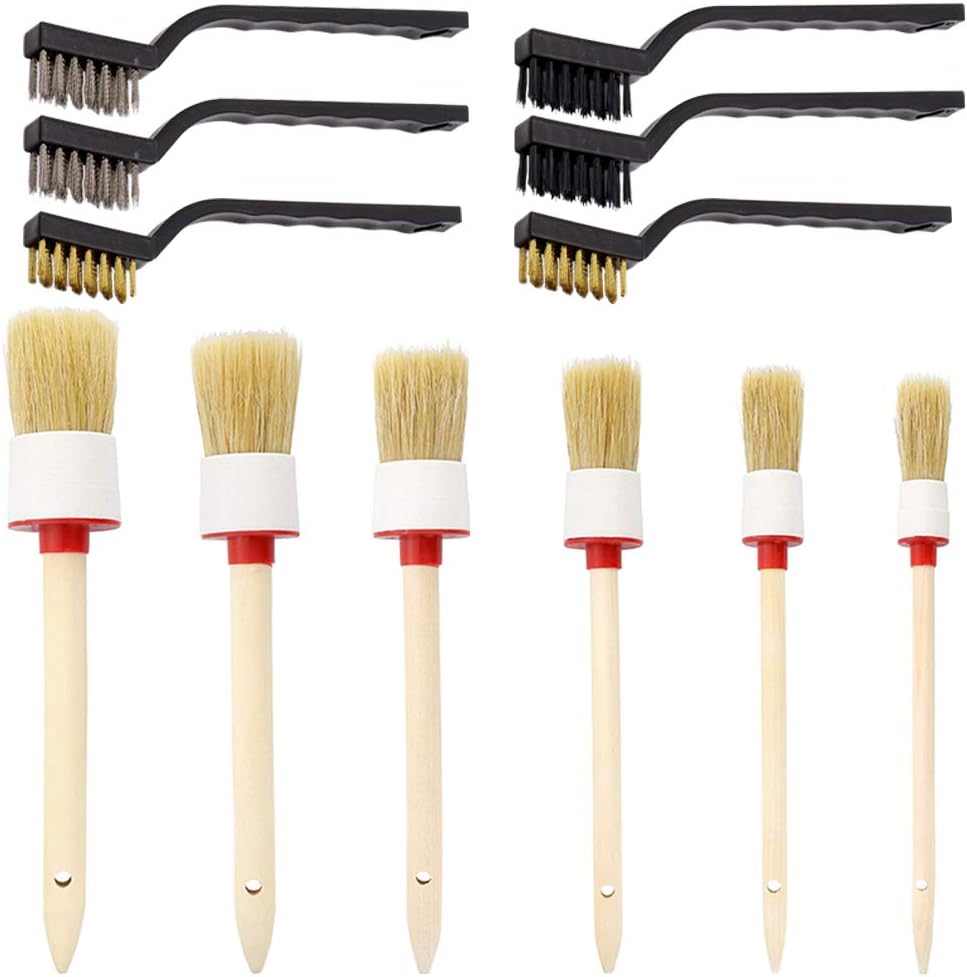 SourceTon Auto Detailing Brush Set, 12 Packs Master Detailing Brush for