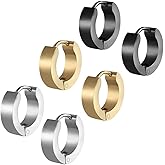 Gulaka Stainless Steel Mens Womens Hoop Earrings Piercings Huggie Hypoallergenic
