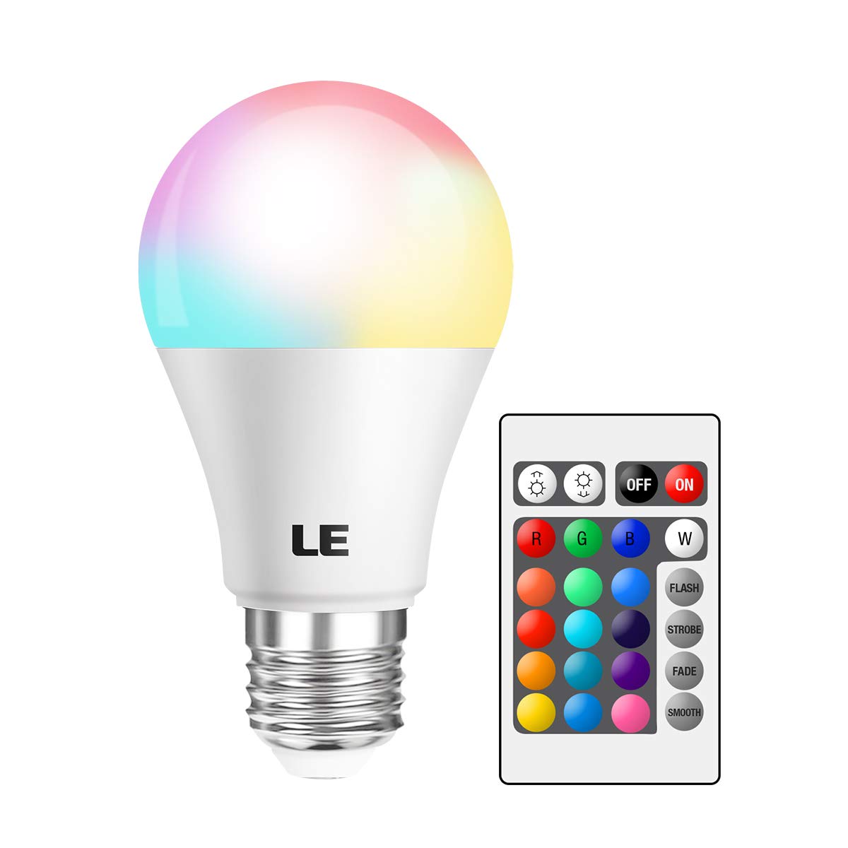 Mua LE RGB Color Changing Light Bulbs with Remote, Dimmable 40 Watt